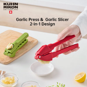 KUHN RIKON Dual-purpose 2-in-1 Garlic Press Garlic Slicer Garlic Crusher Mincer Kitchen Tool