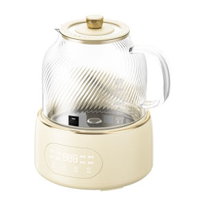 1.2L Health Brewing Glass Pot with Automatic Temperature Control And Timer Functions for Flower Tea Slow Cooking And Boiling