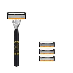Razor Blade 5 Layers Safety Manual Shaving Head Replacement Beard Shaver Refills Cassettes for Man Face