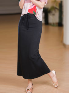 XIAOER | Casual Sport Style Half Skirt With Drape Corded Waist