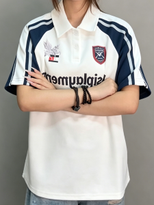 CHENMU | Áo Polo Tay Ngắn Phong Cách Preppy Mỹ Màu Đối Chọi