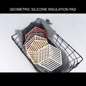 TLE【Local Ready Stock/本地现货】 Silicone Heat Insulation Pad Nordic Style Polygonal Anti-scalding Anti-skid Coaster Milk Coffee Cup Mats 隔热垫