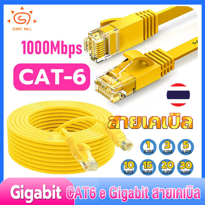 Sunny Mall สายแลน Cat 6 สาย Lan สายแลน สายเคเบิลเครือข่าย RJ45 FTP ...