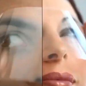 50pcs Pelindung Wajah Sekali Pakai Masker Mata Hairdressing Untuk Gunting Rambut Dan Proses Salon