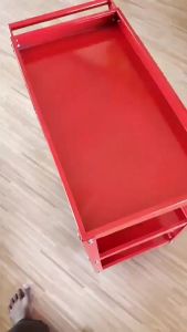3 Layers Service Cart Tools Cart Utility Tool Service Trolley Barang Garaj Bengkel Push Cart Shelf Storage Metal Steel Tool Trolley Shelf Storage