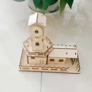 Mô Hình Lắp Ráp Cối Xay Gió Ánh Sáng Xoay Trẻ Em Giáo Dục Mô Hình Đồ Chơi Tự Làm Bằng Gỗ