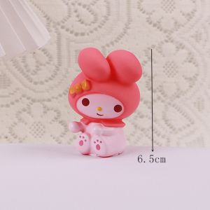 Strawberry Bear Big Ear Dog Melody Vinyl Doll Birthday Cake Decoration Plugin Ornament Popular Internet Toy Festive Decoration