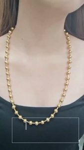 Sophie and Basty Stainless Steel Trendy Large Ball Bead Chain Necklace