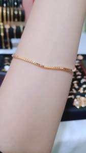 GELANG RANTAI LIPAN GELANG MILANO ITALI DOUBLE GOLD DEWASA