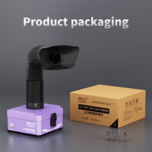 Lanrui L03 Smoking Purification Device 10W Brushless Motor HEPA Carbon Filter Flexible Hose for Phone PCB Welding Repair Tool