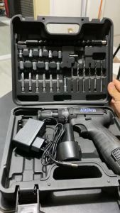 HARGA PALING MURAH.. Mesin Bor Baterai 12V / Cordless Drill Battery 12V include Tool Kits 24 Pcs bor listrik baterai cas bor batre bor charger bor cas murah 2 baterai Full set koper