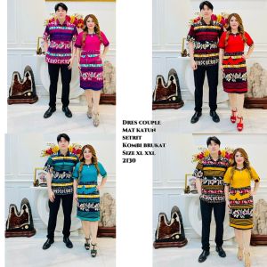 Setelan Couple Dress Dan Kemeja Lengan 3/4 Brand Fenjaya 2130