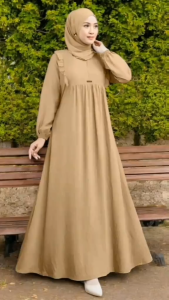 Gamis Rabella Dress - Gamis Crinkle Premium Terbaru  ( Bisa Bayar Di Tempat )