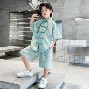 BOBOELEPHANT | Summer Casual Style Childrens Hanfu Set