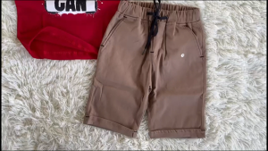 Setelan Kaos Distro & Celana Chino Pendek Anak Laki-Laki Perempuan Bahan Katun 30s Premium