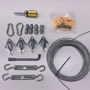 2/15/35M Garden Sail Wire Rope Kit Stainless Steel Cable Rope PVC Coated Canopy Wire Trellis Kit for Shade Sail Tents Hanging