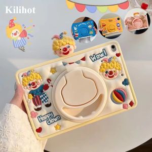 Cute IPad 6th 7th 8th 9th 10th Gen Case for Kids Silicone Cartoon Ipad Mini 6 5 4 3 2 1 Cover Shockproof Ipad Air 5th 4th 3rd 2nd 1st Gen Case Ipad 10.9 10.2 Pro 9.7 10.5 11 Inch 2022 2021 Cases