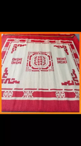 Chiếu cói truyền thống chiếu đậu Thái Bình in hoa nằm êm ái chống đau lưng size 1.5x1.9m