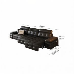Adjustable Reclining Electric Leather Sofa Bed