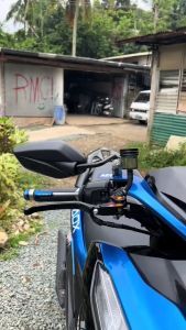 RAIDER R150 FI LEGITMOTO ORIGINAL SIDE MIRROR CURVE BLACK/CHROME STEM NON-GRADED CLEAR LENS 1PAIR