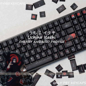 Anime Keycaps Uchiha Itachi Cherry keycaps Anime ANSI ISO Layout Keycaps 139 keys 5 Face Dye Sublimation keycaps 1.8mm Thickness PBT keycaps