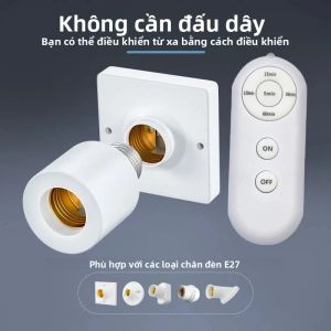 E27 Hẹn Giờ Thông Minh 60W Điều Khiển Từ Xa Không Dây Đa Đèn Cho Ngôi Nhà Phòng Ngủ Phòng Bé 110V 220V Đui Đèn