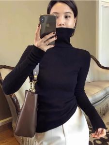 HUOLISI | Women Slim Fit Knit Turtleneck Sweater