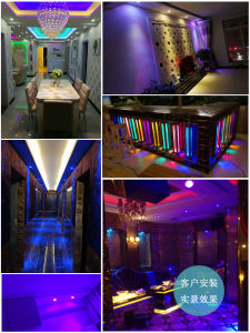 Low Voltage 12V24V LED 3W12W Colorful Ceiling Lamp Remote Control Spotlight Living Room Bar KTV Projector Bulls Eye Tube Light