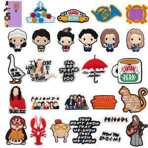 Hot Toys | 28pcs Cartoon Old Friends Series PVC Shoe Charms Accessories DIY Hole Wristbands Slipper Detachable Fashion Decoration Gifts