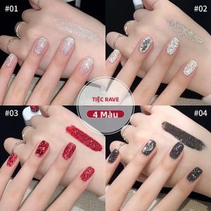 Sơn Gel Dán Móng Tay Carnival Party Siêu Lấp Lánh Khô Nhanh Bền Màu Thiết Kế Kim Cương Vỡ 10ml Một Hộp/1 Chai