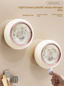 Kitchen Storage Box Disposable Cream Suction Cover Fresh-Keeping Bag Wall-Mounted Drawn-Out Convenient Household Tool