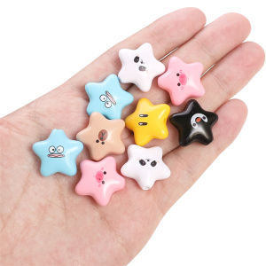 ลูกปัดอะคริลิคพิมพ์ลายดาว2ชิ้นขนาด22X20มม. สำหรับสร้อยข้อมือทำมือต่างหูสร้อยคอพวงกุญแจการทำเครื่องประดับหัตถกรรม DIY