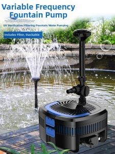 Sunsun | Silent Fountain Pump with Filter for Decorative Ponds