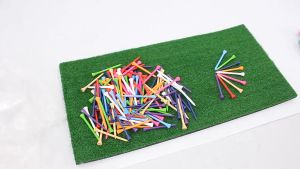 40pcs Golf Tee Profesional Bahan Plastik Ukuran 42mm