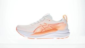 ASICS Women GEL-KAYANO 33 Running Shoes in White/Vivid Coral