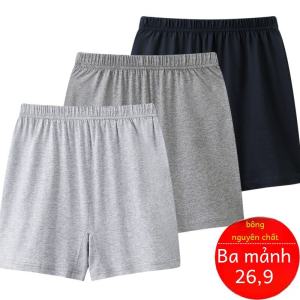 Mùa Hè Cotton Vải Bông Quần Đùi Boxer Rộng Rãi Fit Nam Mid Vòng Eo Ngắn Quần Thoáng Khí Thoải Mái Thoải Mái Quần Lót Cho Trung Niên Và Người Già
