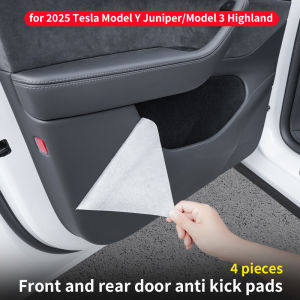 For TESLA Model Y Juniper door kick pad Model 3 Highland front and rear door panel protection pad anti trampling 4-piece set