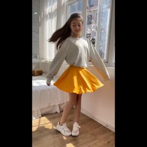 PLAIN SKORT FOR GIRLS AGES 8-15 UP TO PLUS SIZE KIDS SKATER SKIRT WITH CYCLING SHORTS PALDA SHORT Pleated School Uniform