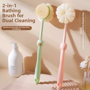 Long Handle Soft Bristle Double-sided Bathing Brush