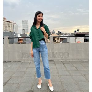 KEMEJA CASUAL WANITA Flowing Oversize - BN