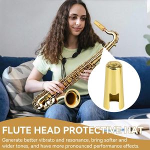 Saxophone Mouthpiece Cap Made of Universal Metal Cover. Easy to Install. It Is a Must-Have for Practicing the Saxophone.