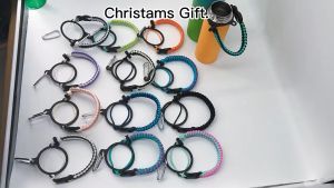 ALLFLASK 12-64oz Aquaflask Accessories Paracord Handle for 12-64oz Aquaflask Wide Mouth Bottles Paracord Carrier Strap Cord with Safety Ring Paracord Handle Colored Cup Rope