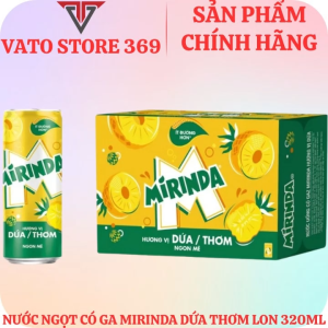 Nước ngọt MIRINDA hương vị thơm dứa lon 320ml