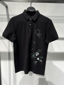 Áo Thun Nam Tay Ngắn Thêu Cotton Nguyên Chất Ôm Vừa Vặn Thời Trang Công Sở Mùa Hè Cao Cấp Thoáng Khí Thoải Mái