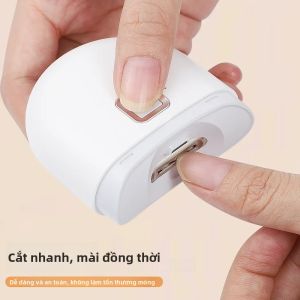 Máy Cắt Móng Điện Tự Động Có Đèn LED Máy Mài Móng Cầm Tay 2 Chế Độ Tốc Độ Dành Cho Trẻ Em & Người Lớn Dụng Cụ Chăm Sóc Móng