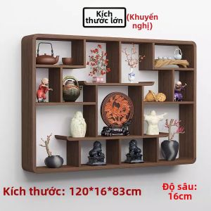 Kệ Treo Tường Hiển Thị Gỗ Nguyên Miếng