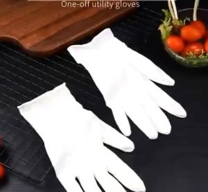 ถุงมือยาง ไม่มีแป้ง คุณภาพดีที่สุด สีเหลือง ถุงมือไนไตร ของแท้ ไม่ผสมไวนิล1 กล่อง/100ชิ้น