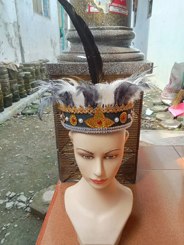 mahkota bulu ayam/mahkota dayak/mahkota tari Lazada Indonesia