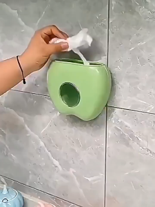 Cling Film Storage Box for Household Wall Mounted Kitchen Multifunctional Apple-shaped Container Punch-free Boxes