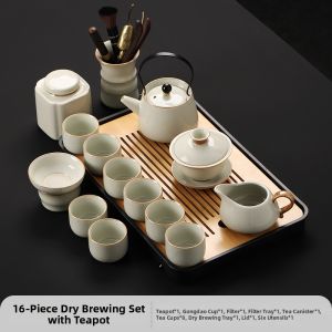 MOLORE | Premium Flawed Glaze Celadon Kung Fu Tea Set Chinese Style